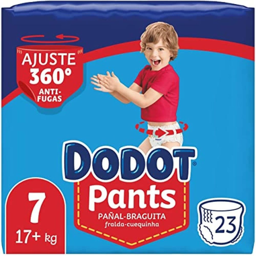 Servețele pentru copii Dodot Pants Mărimea 7 17 kg (23 Unități)