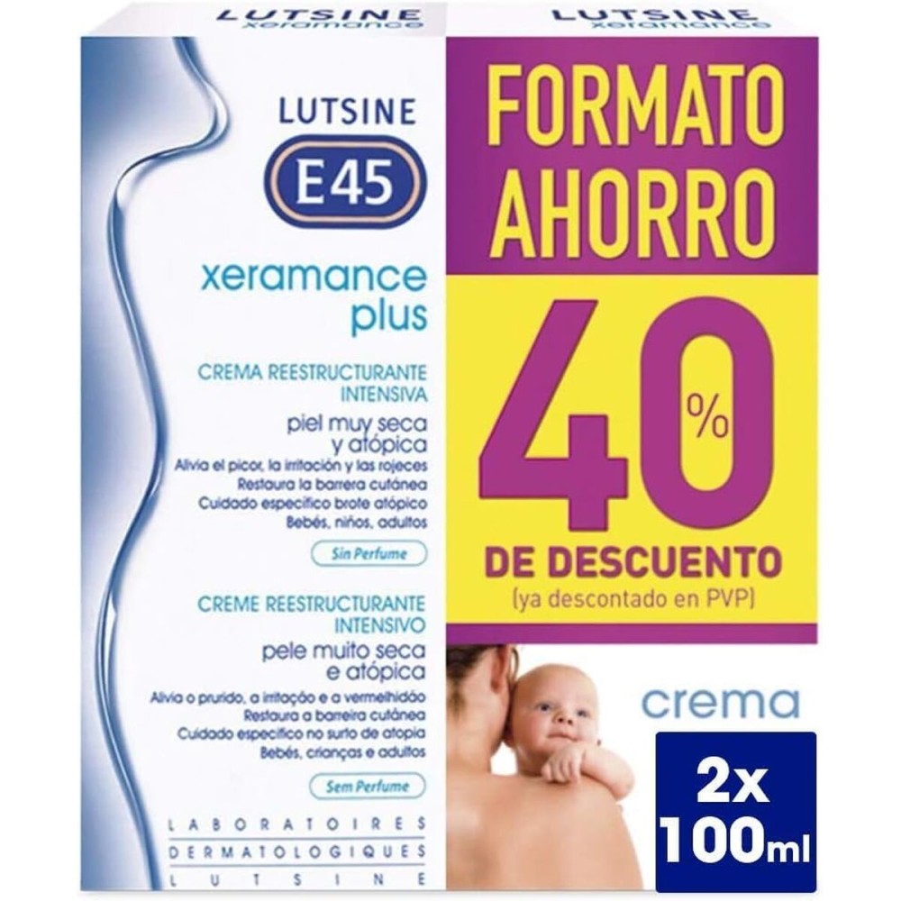 Cremă de Corp Lutsine E45 XERAMANCE PLUS 100 ml 2 Unități