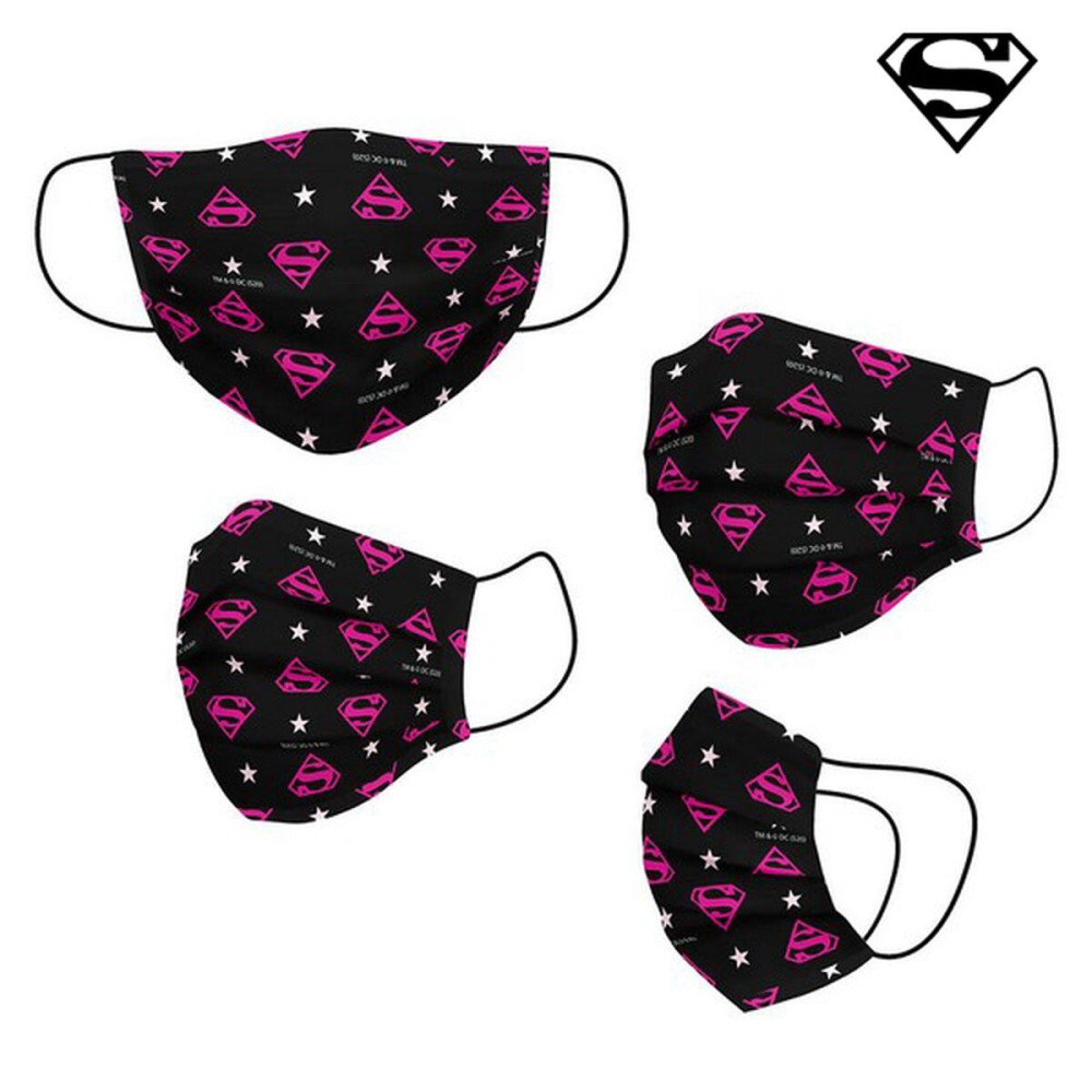 Mască igienică de pânză reutilizabilă DC Super Hero Girls Infantil Negru