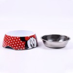 Dispozitiv de hrănire pentru câini Minnie Mouse Roșu Melamina 180 ml Negru Metal