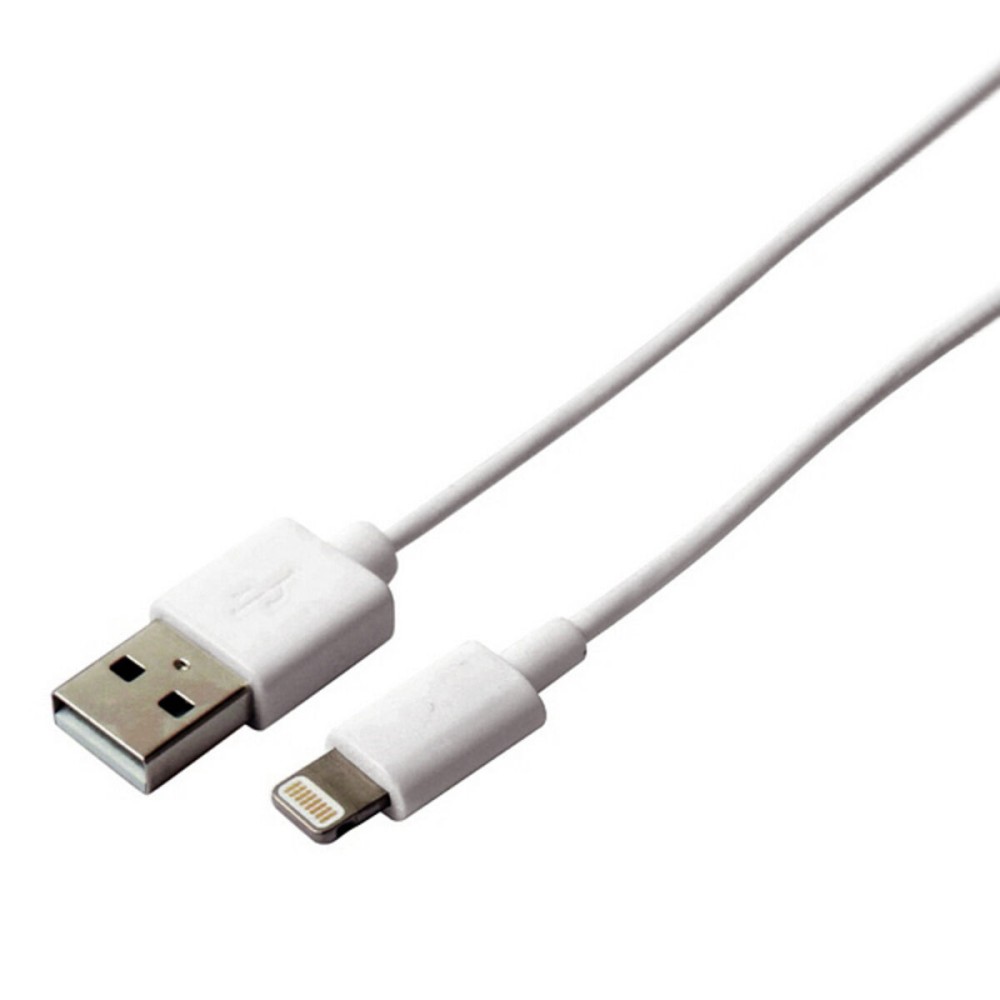 Cablu USB la Lightning KSIX Apple-compatible Alb