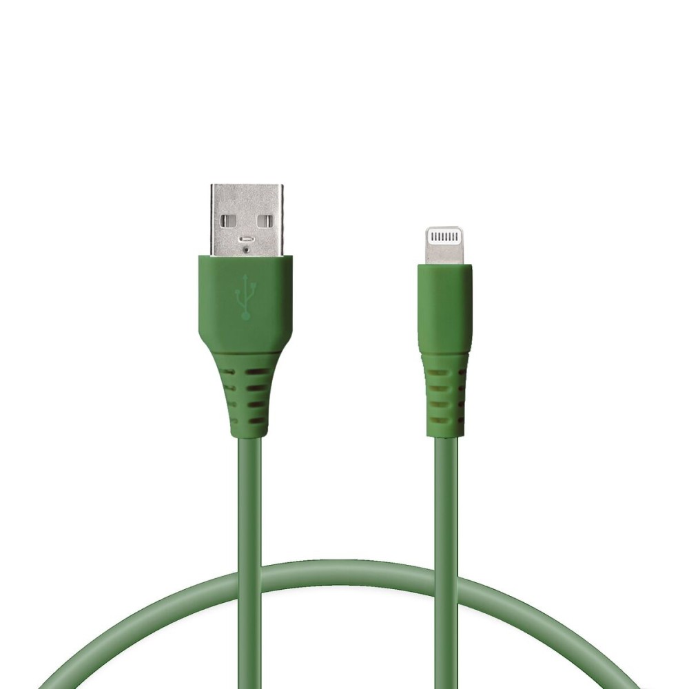 Cablu de Date/Încărcare cu USB KSIX Verde 1 m