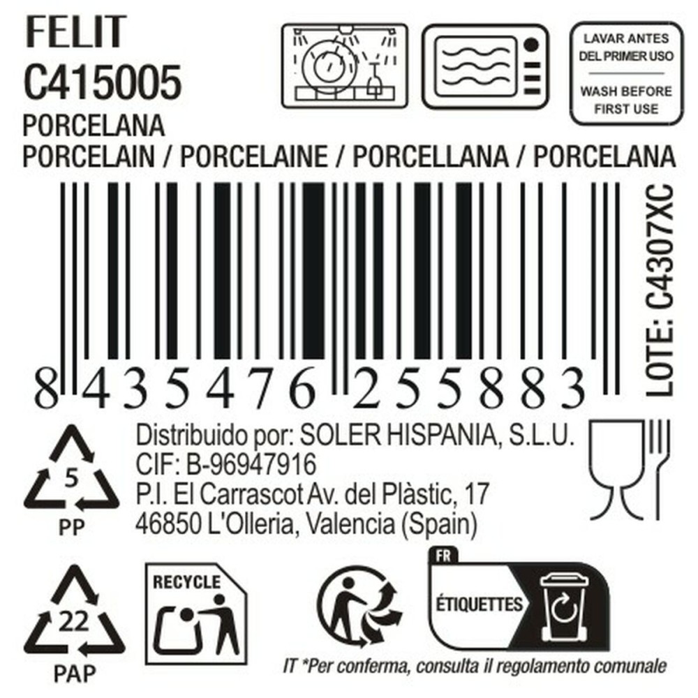 Farfurie pentru desert La Mediterránea Felit (ø 19 cm)