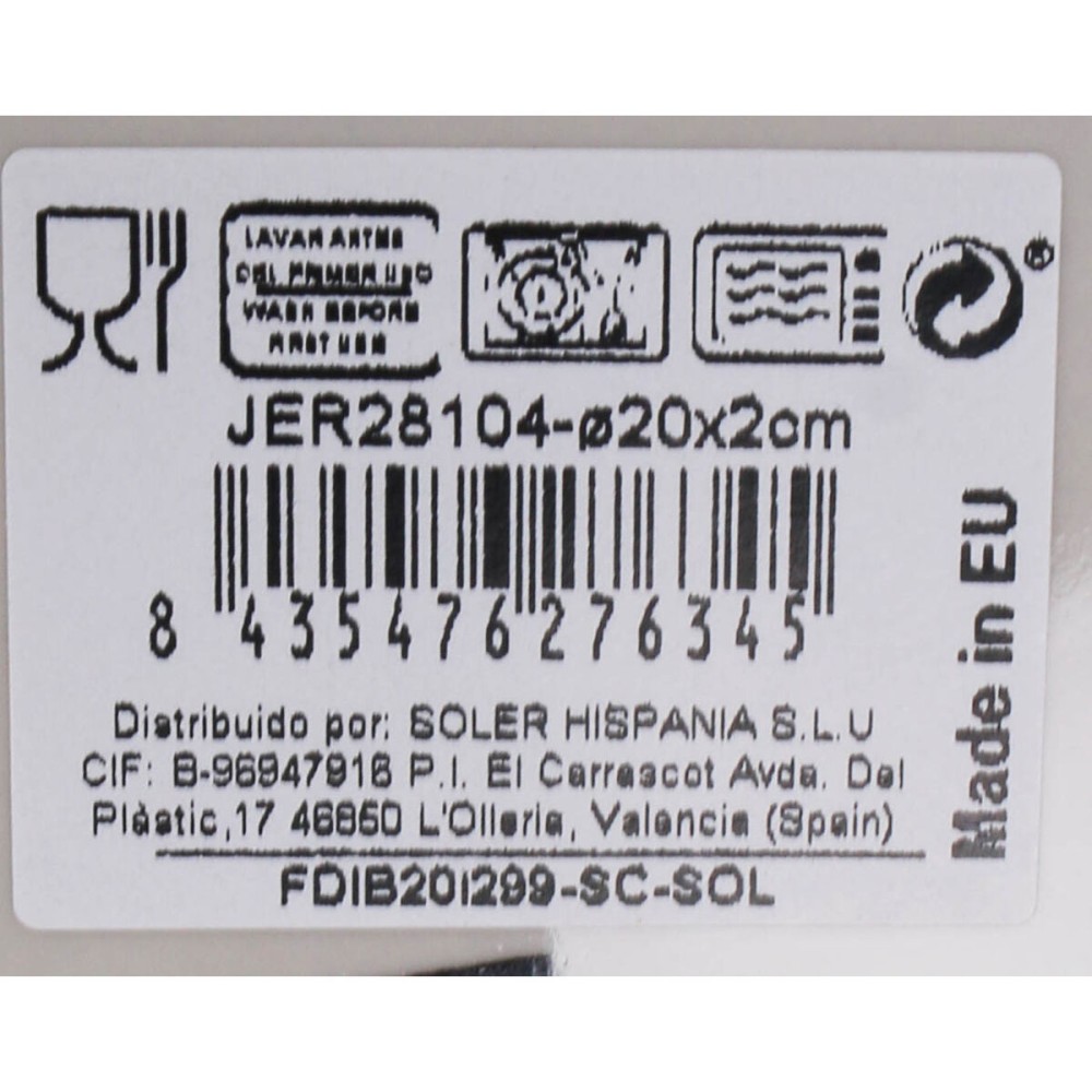 Farfurie pentru desert La Mediterránea Iberica Jerica ø 20 x 2 cm