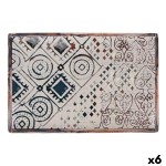 Platou pentru Servire La Mediterránea Grecia Porțelan Dreptunghiular 30 x 20 x 2,5 cm (6 Unități)