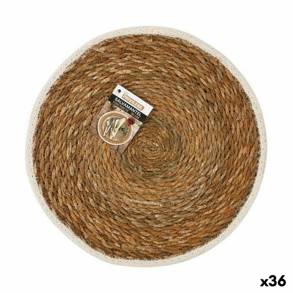 Suport Protecție pentru Masă Privilege Alge marine Maro Ø 30 cm (36 Unități)