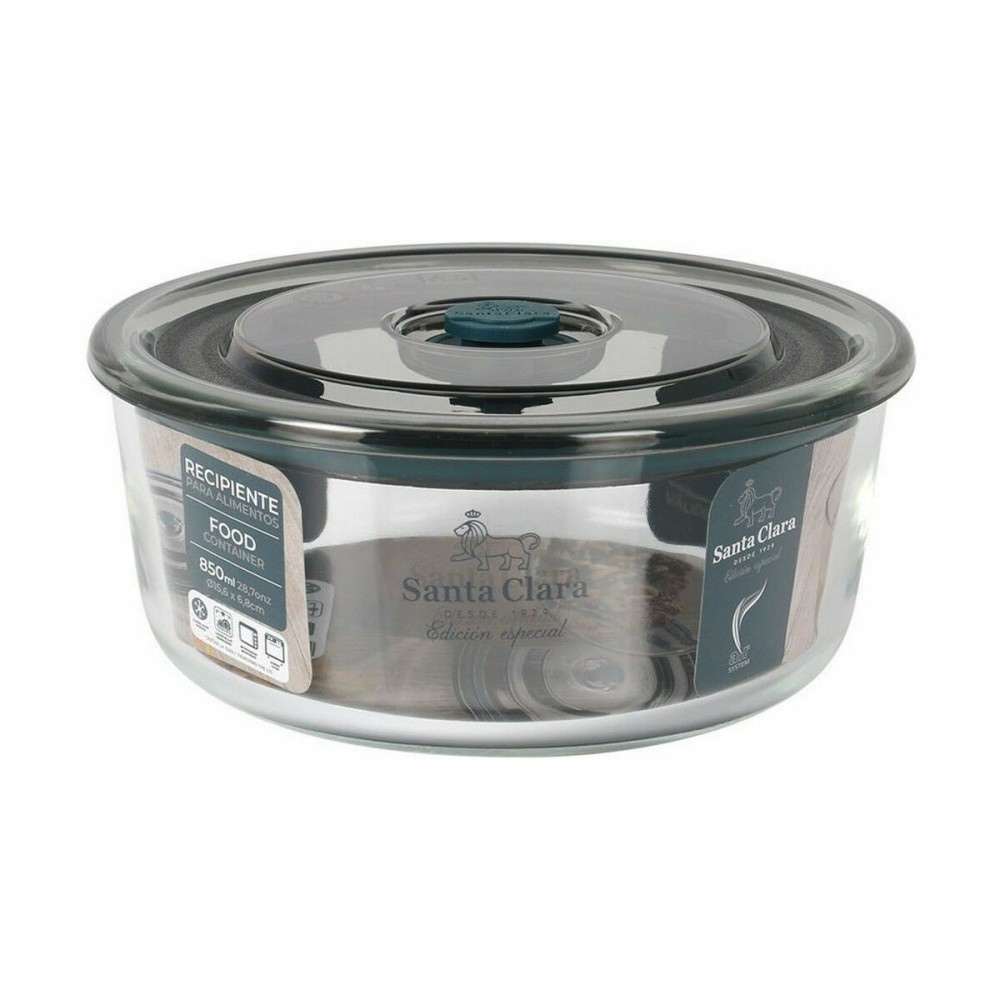Cutie pentru prânz ermetică Santa Clara Gri 850 ml (4 Unități)