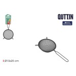 Strecurătoare Quttin Negru Metal Ø 10 cm (24 Unități)