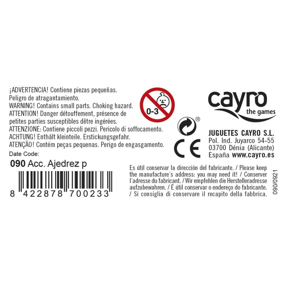Piese de Șah Cayro 150.9 Plastic