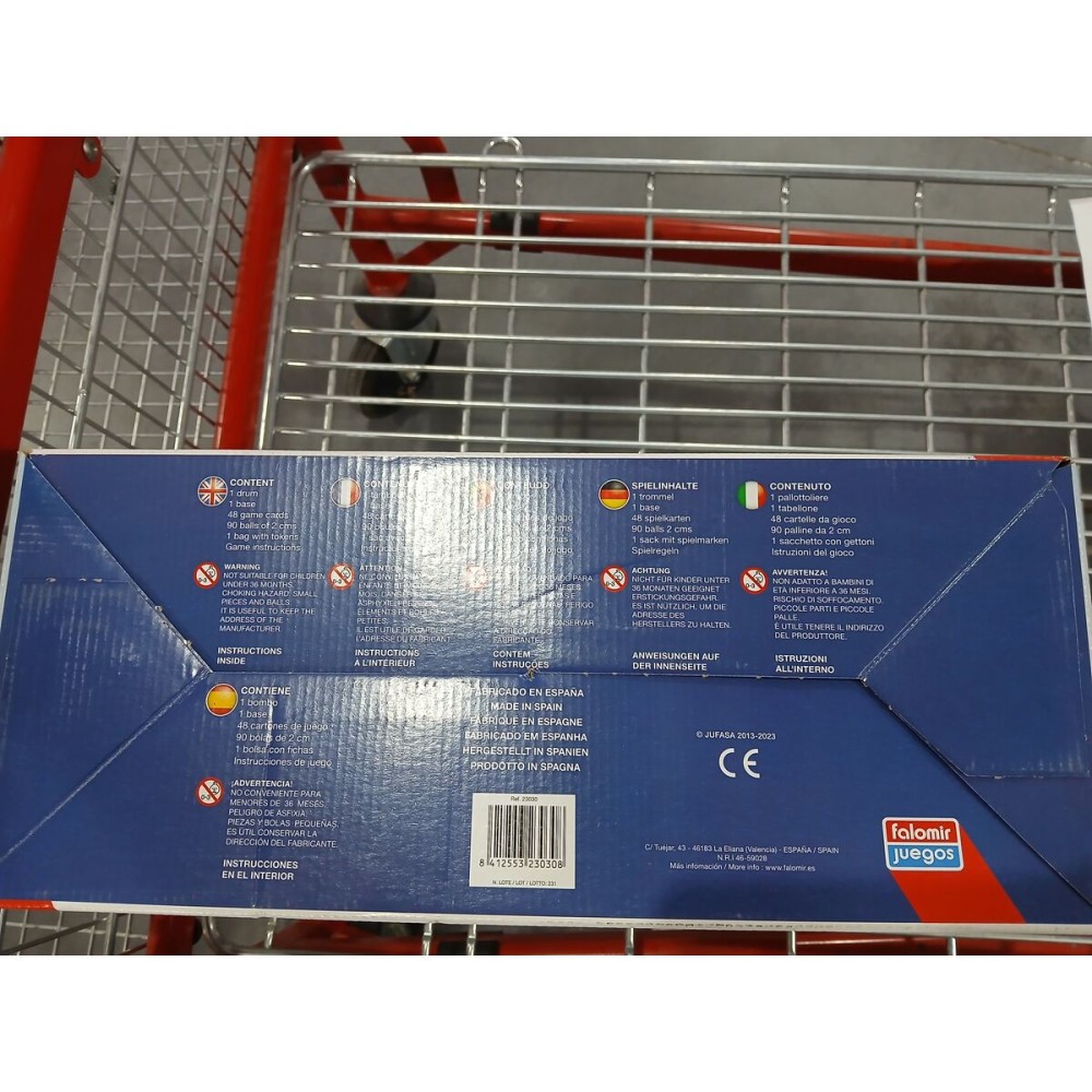 Bingo Falomir Carton Plastic (40 x 33 x 21 cm)