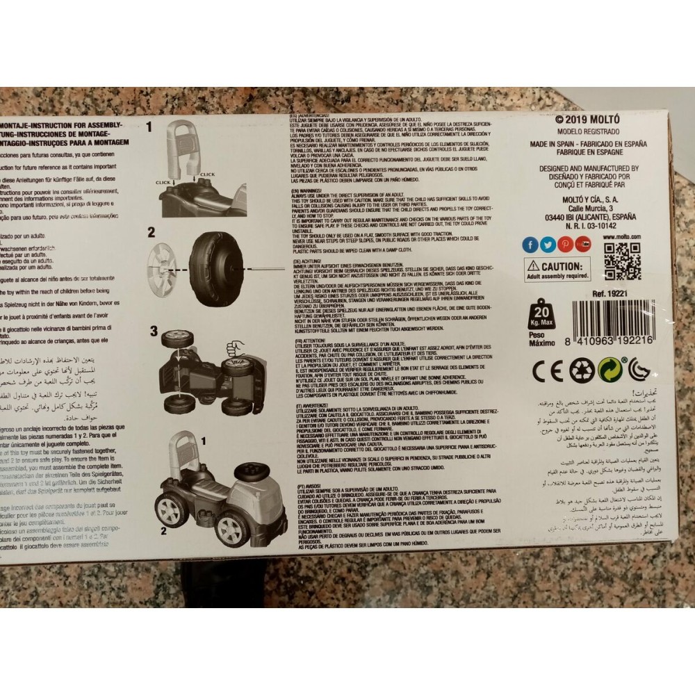 Mașină-Premergător Moltó Camion Roz (30 x 60 x 43 cm)