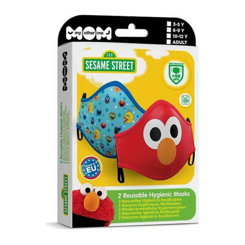 Mască igienică de pânză reutilizabilă Sesame Street Premium 3-5 ani