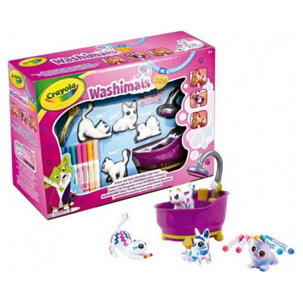 Playset Washimals Pets Crayola Cadă de baie