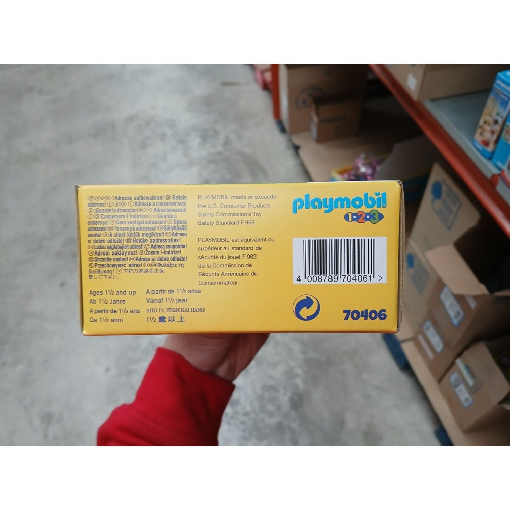 Playset Playmobil 1.2.3 Câine Băieți 70406 (6 pcs)