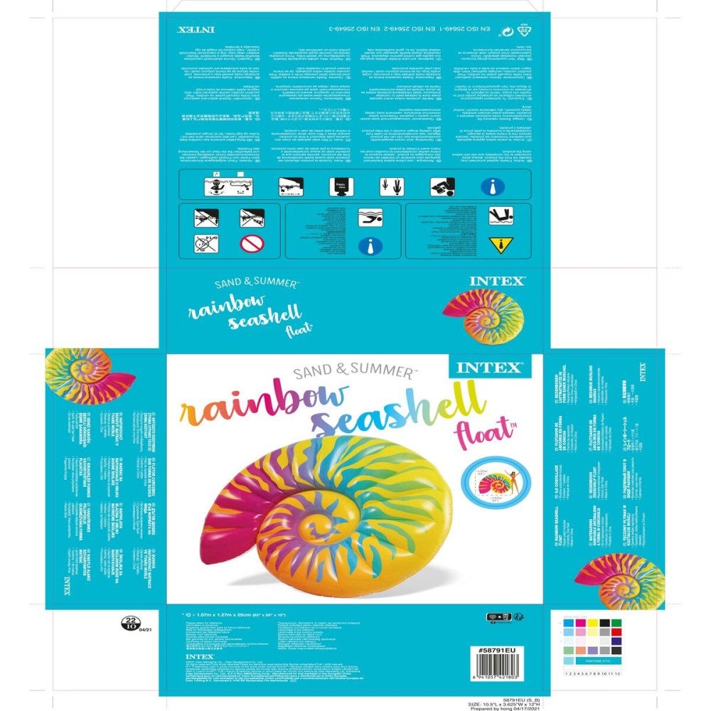 Saltea gonflabilă Intex Multicolor Melc (157 x 127 x 25 cm)