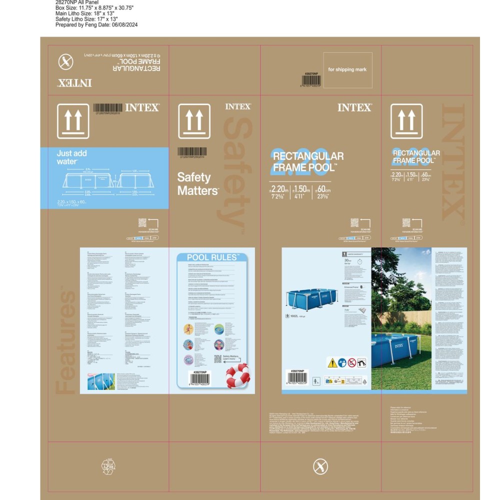 Piscină Detașabilă Intex 28270NP 220 x 150 x 60 cm 1662 L