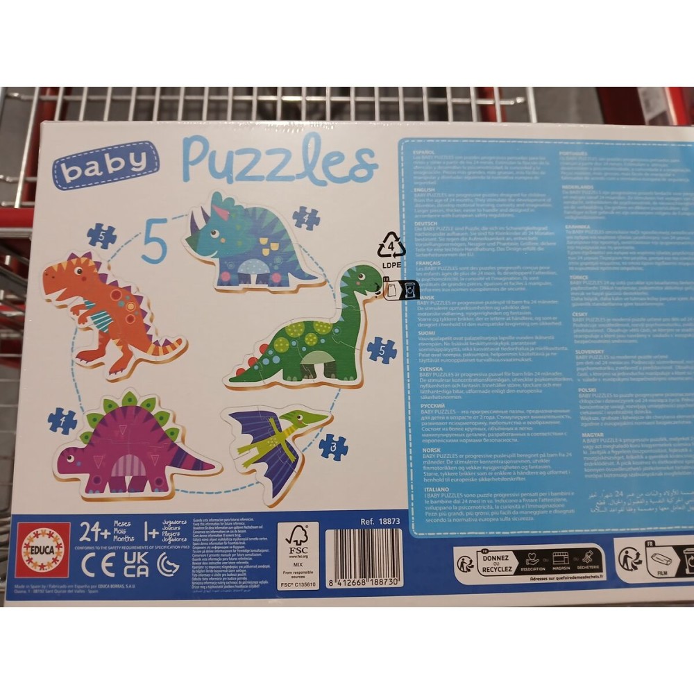 Puzzle pentru Copii Educa    Dinozaur 5 Piese