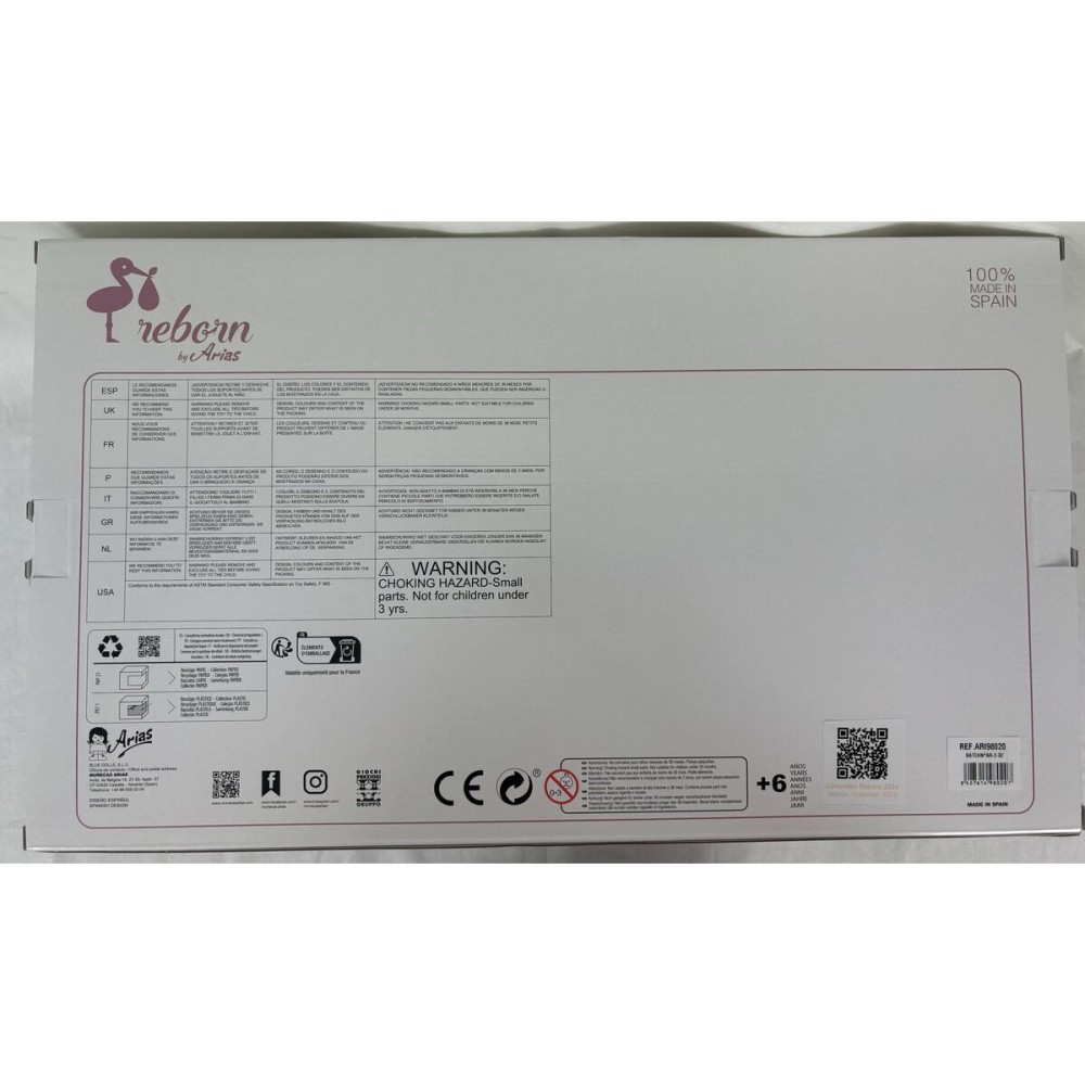 Păpușă bebeluș Arias Reborn 45 cm