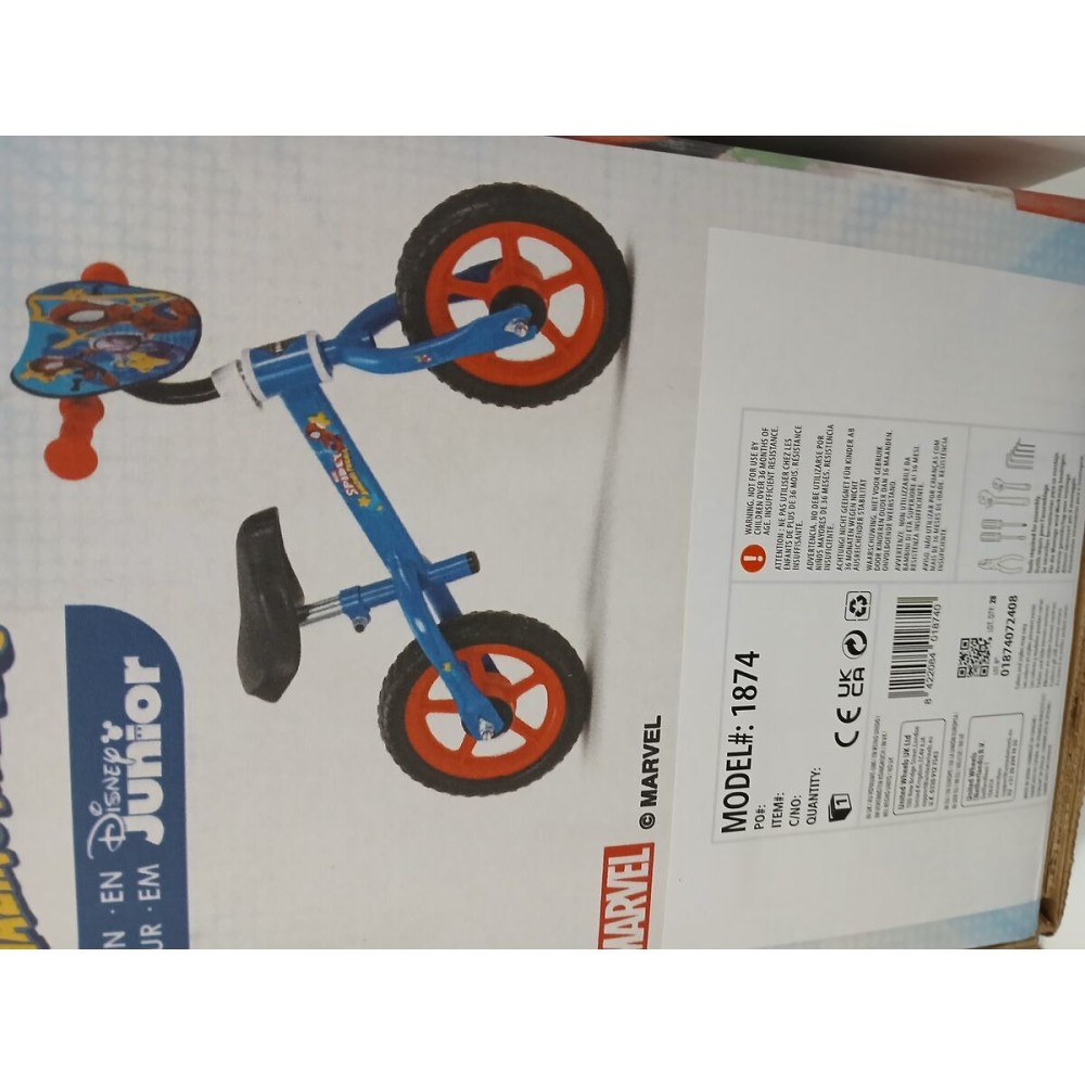 Bicicletă pentru copii Spidey   10" Fără pedale Albastru