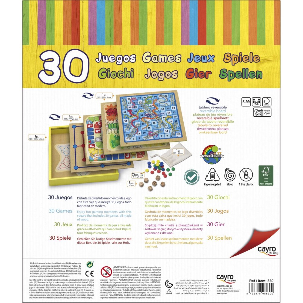 Joc de Masă Cayro 30 Games (31 x 31 x 5.5 cm) 31 x 31 x 5,5 cm