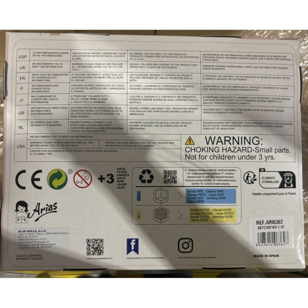 Accesorii pentru papusi Arias Elegance Roz