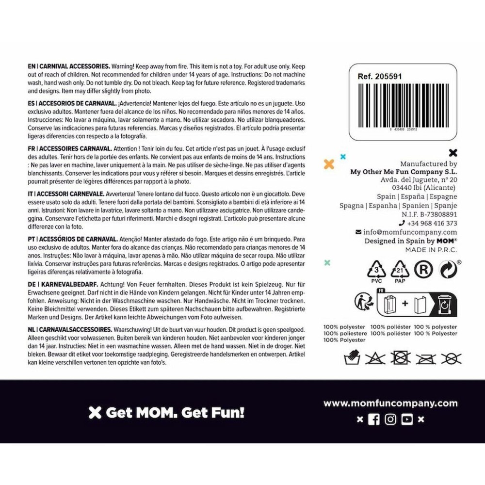 Perucă My Other Me Multicolor Unicorn