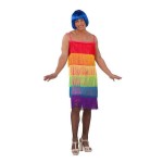Costum Deghizare pentru Adulți My Other Me Rainbow  Multicolor Rochie Cu ciucuri Mărimea 54