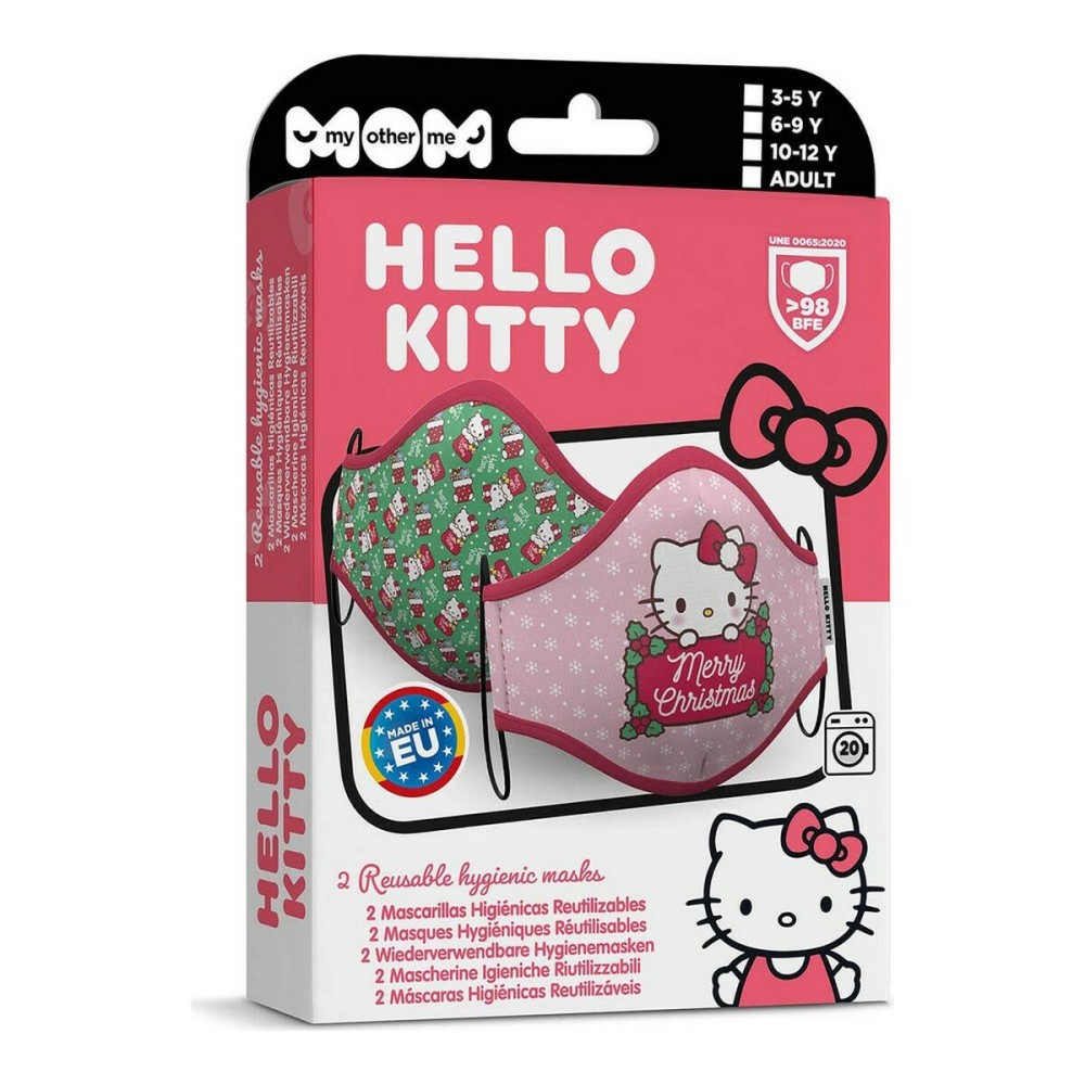 Mască facială igienică My Other Me Hello Kitty Roz Infantil (2 uds) (3-5 years)