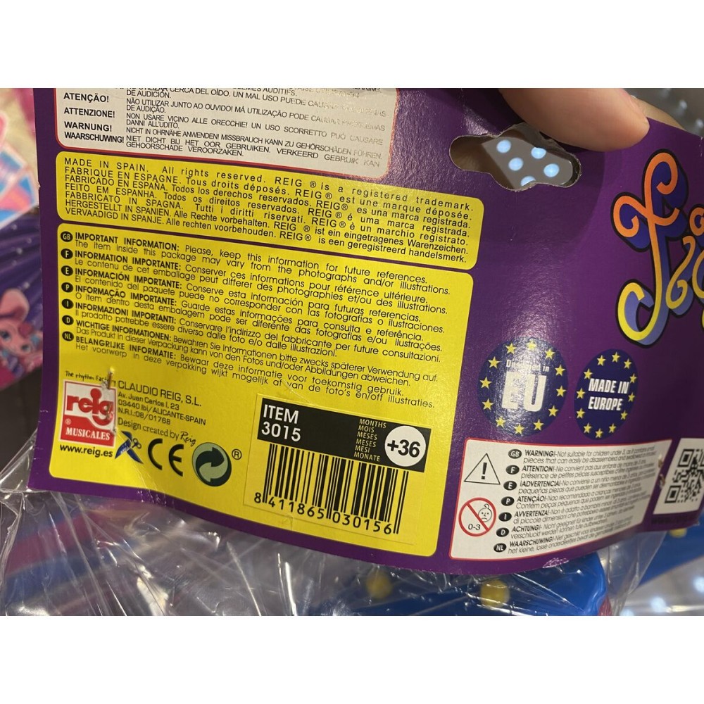 Chitară pentru Copii Reig Party 4 Sfori Albastru Alb