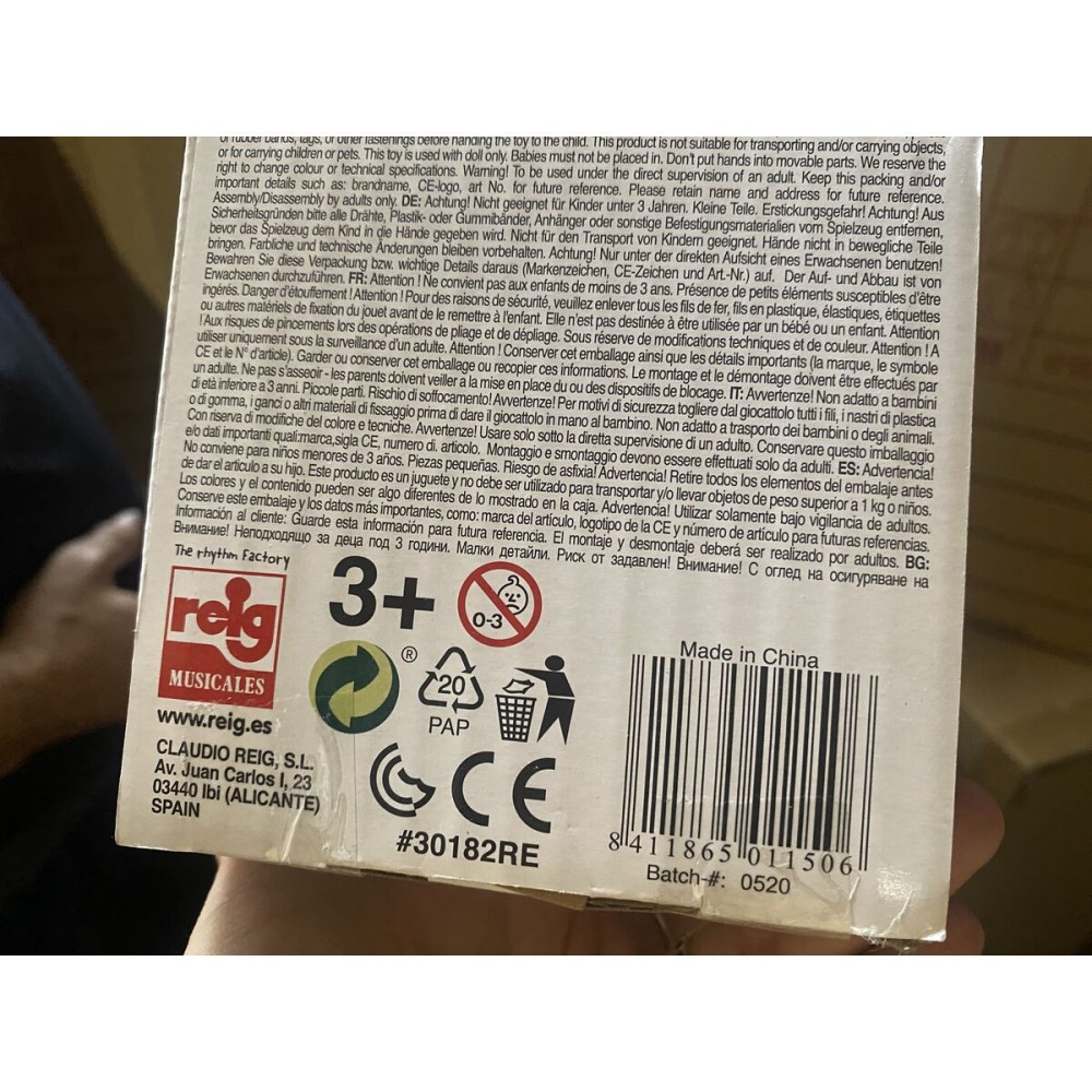 Cărucior pentru Păpuși Reig Umbrelă Alb Roșu Prințesă