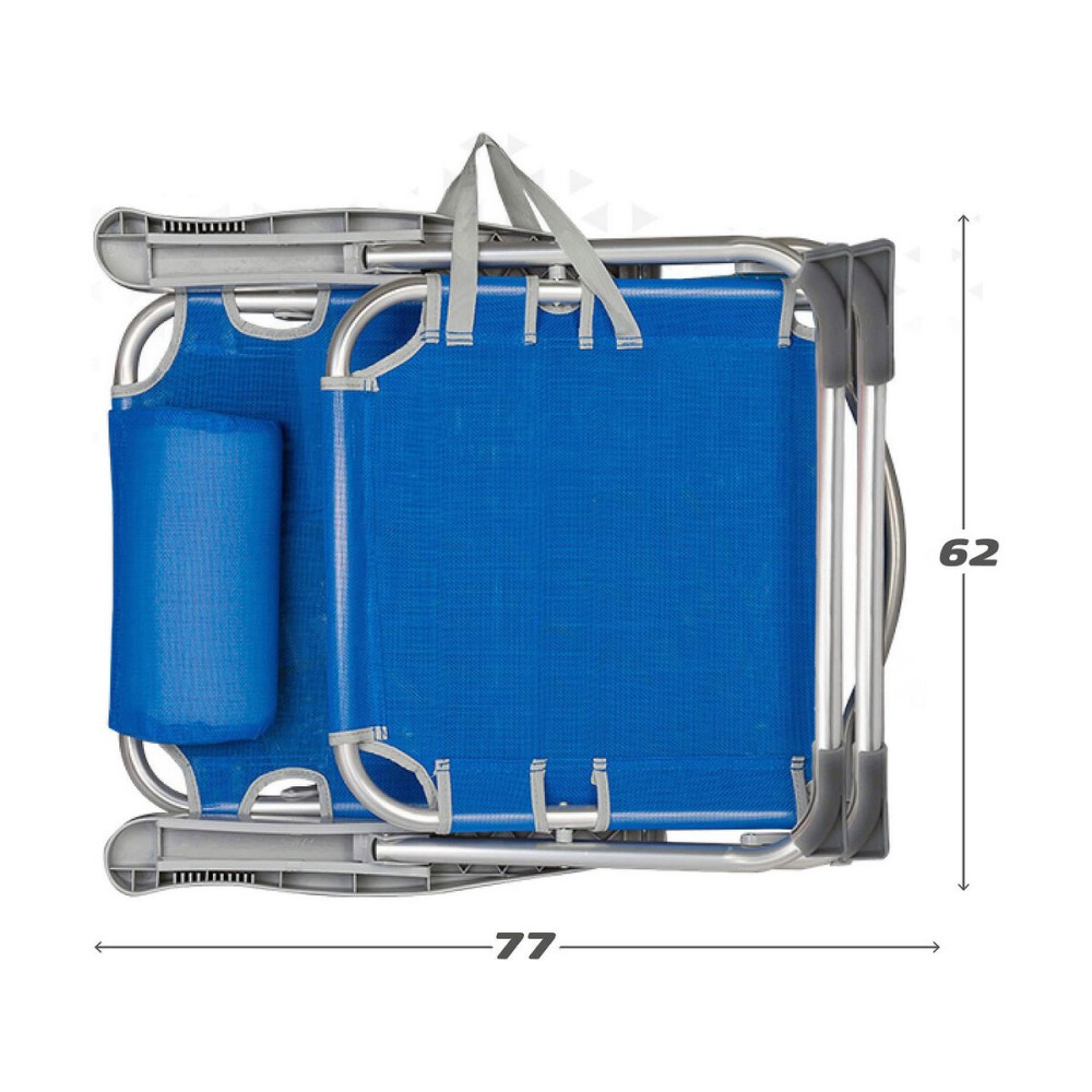 Scaun de plajă Aktive Albastru 48 x 60 x 90 cm