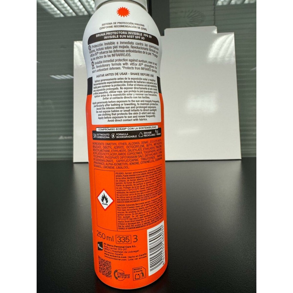 Spray Protector Solar Ecran Alb Spf 30 15 ml 250 ml