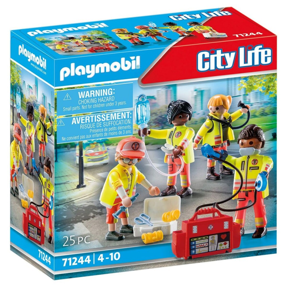 Playset Playmobil 71244 City Life Rescue Team 25 Piese