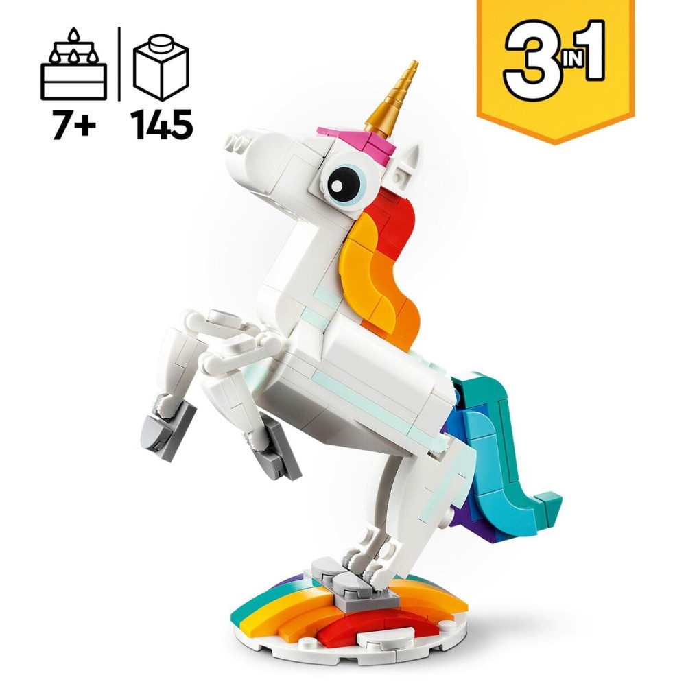 Set de Construcție Lego Creator Magic Unicorn 31140 3 în 1 145 Piese