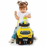 Mașină-Premergător Moltó 3x1 Wheels & Blocks Galben 89 cm 10 Piese