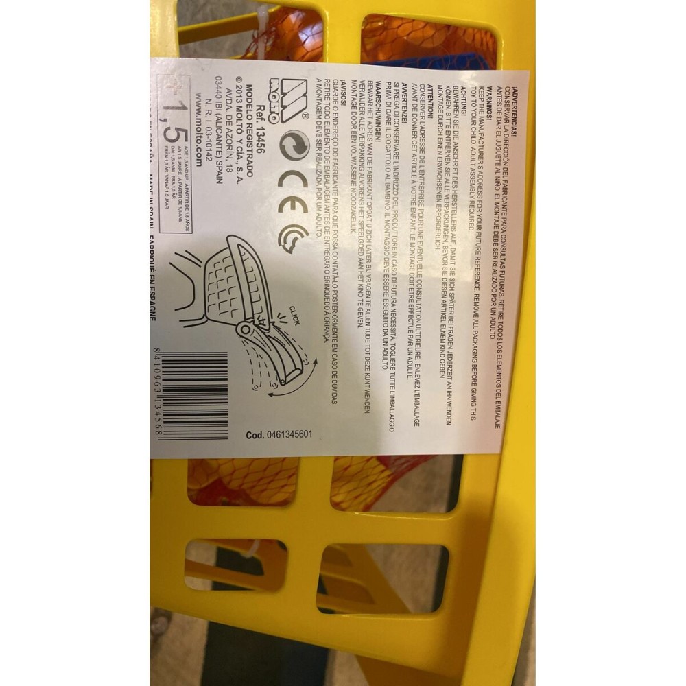 Cărucior de cumpărături Moltó 30 Piese Plăci de Construcții Jucărie