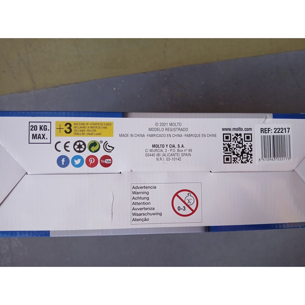 Patine cu Rotile Moltó 31-34 Albastru Extensibil