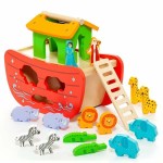 Playset Moltó Noah's ark Lemn 17 Piese