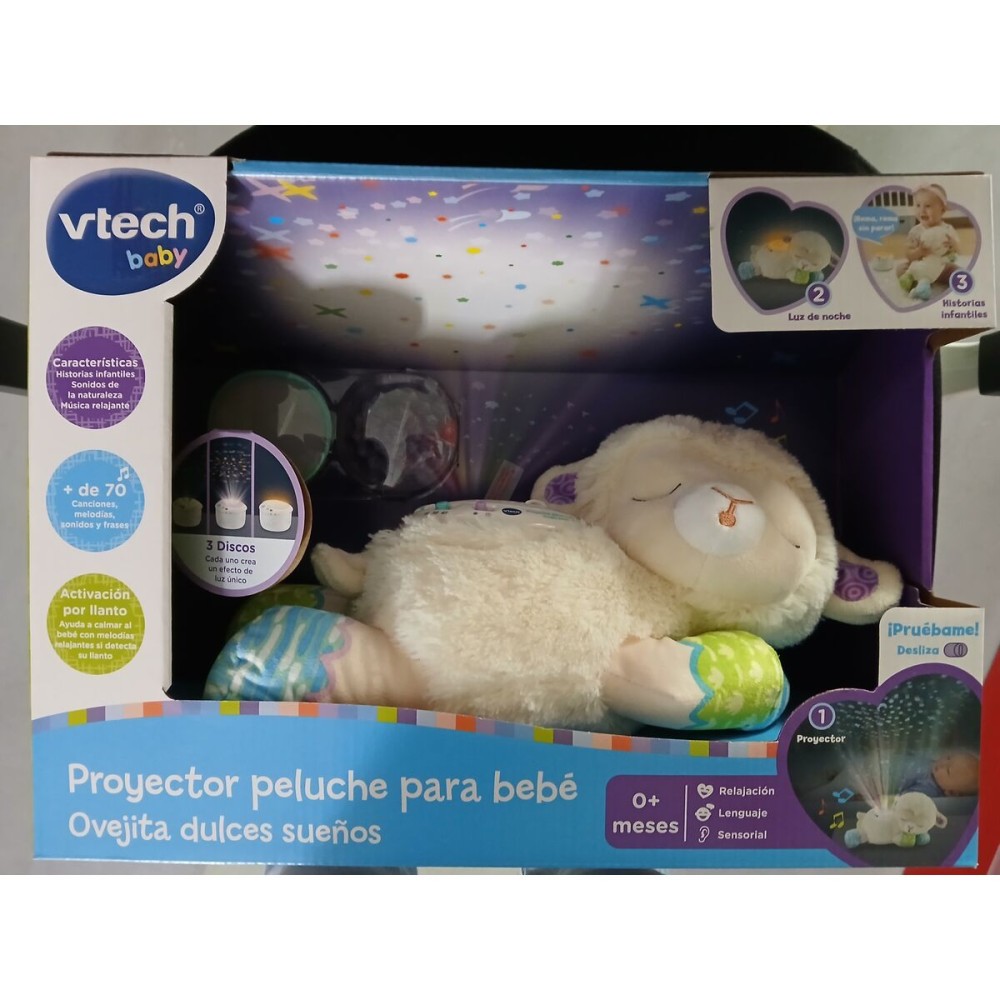 Jucărie de Pluș Oaie cu Proiector LED Vtech Sweet Dreams 15 x 32 x 12 cm