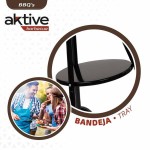 Grătar pe cărbuni cu roți Aktive Textilene 42 x 76,5 cm Negru