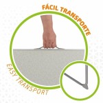 Masă Pliabilă Aktive Alb Oțel Lemn MDF 80 x 60 x 70 cm