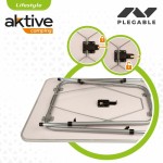 Masă Aktive 80 x 60 cm Alb Pliabil Camping