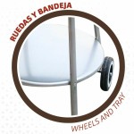 Grătar pe cărbuni cu roți Aktive 51 x 51 x 82 cm Negru