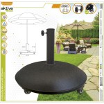 Bază pentru Umbrelă de Soare Aktive Negru 25 kg Cu roți