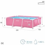 Piscină Detașabilă Intex 220 x 150 x 60 cm Roz 1662 L