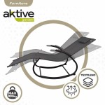 Lehátko Aktive Negru Oțel Textilní 172 x 53 x 75 cm