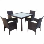 Set de Masă cu 4 Scaune Aktive 100 x 100 x 75 cm