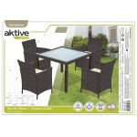 Set de Masă cu 4 Scaune Aktive 100 x 100 x 75 cm