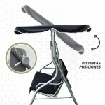 Balansoar Aktive 3 locuri Negru 180 x 107 x 160 cm