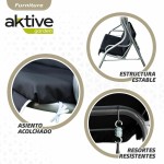 Balansoar Aktive 3 locuri Negru 180 x 107 x 160 cm